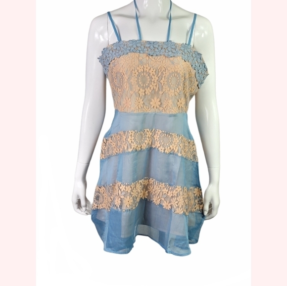 FOXIEDOX/Anthropologie Tristan Multi-color Lace Dress - Picture 5 of 7